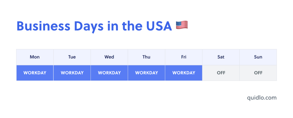 how many working business days in a year